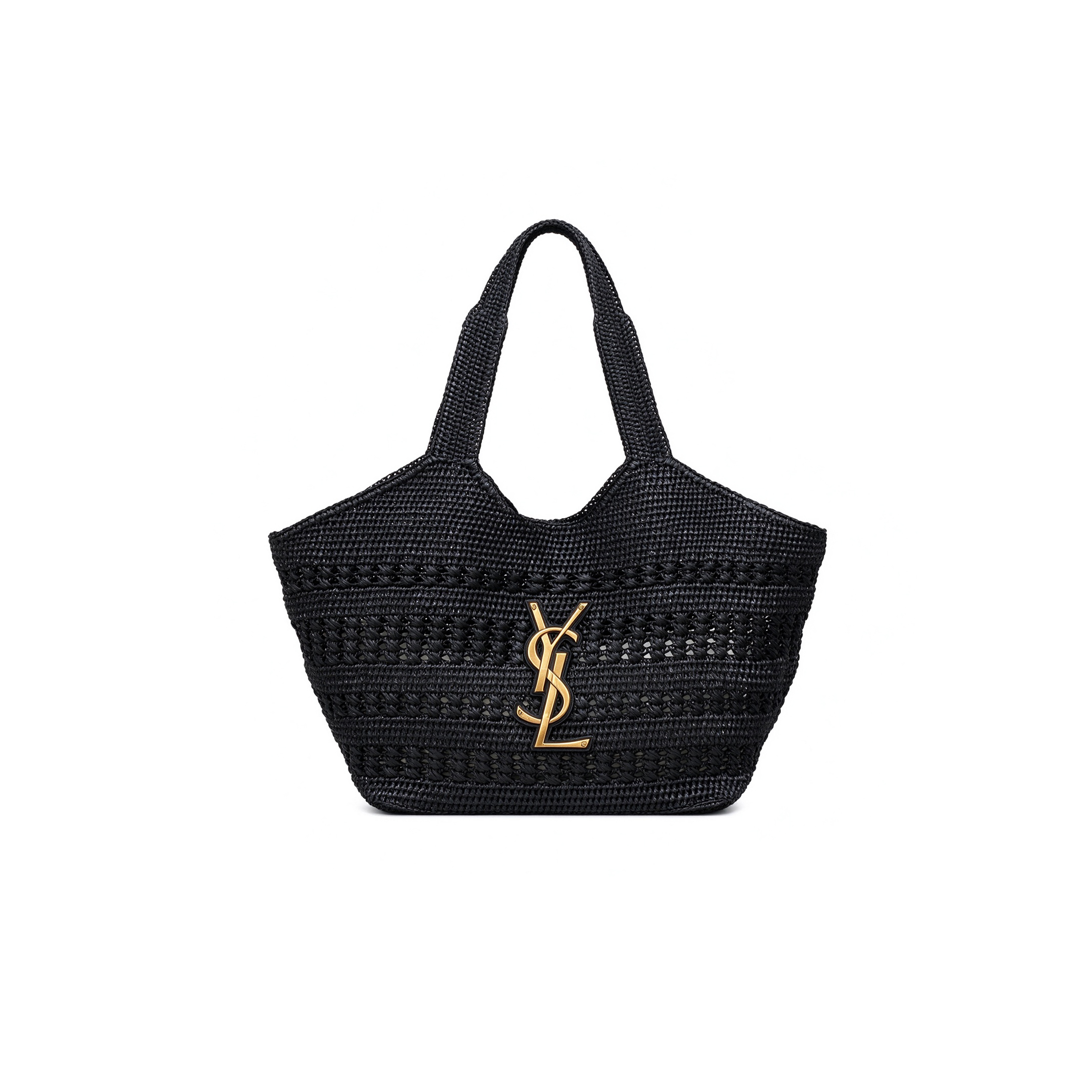 YSL ICARE MEDIUM IN RAFFIA 868748 (31*28*15cm)